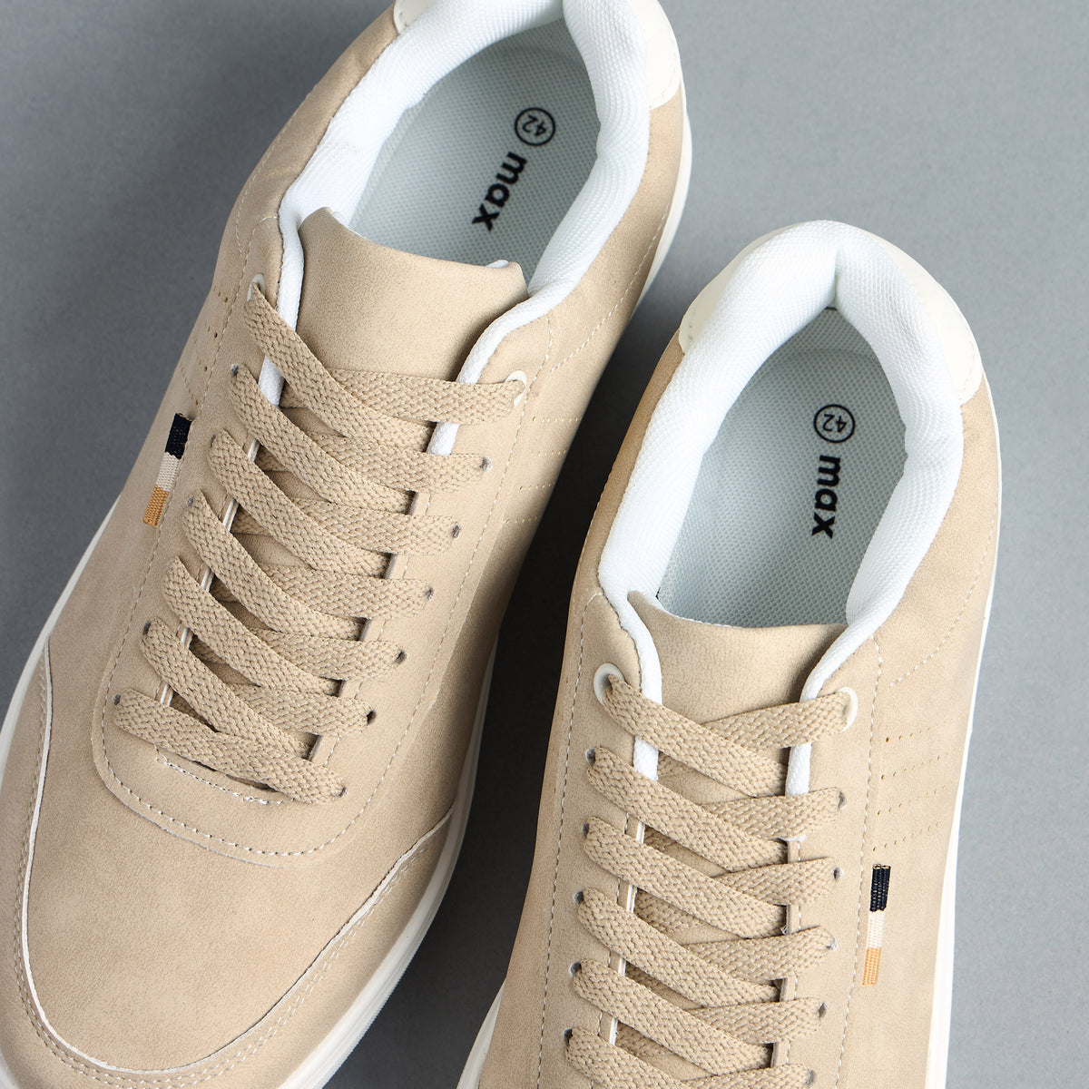 Max Textured Plimsole Slip-on Shoes Cream for Men - image 3