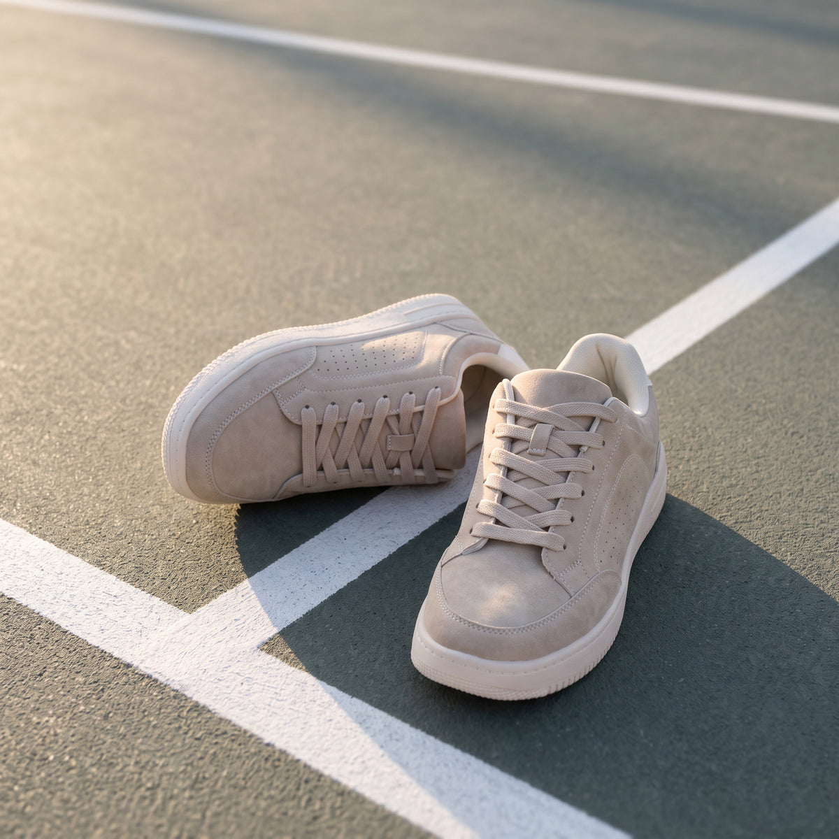 Max Plain Lace-Up Sports Shoes Cream for Men - image 1