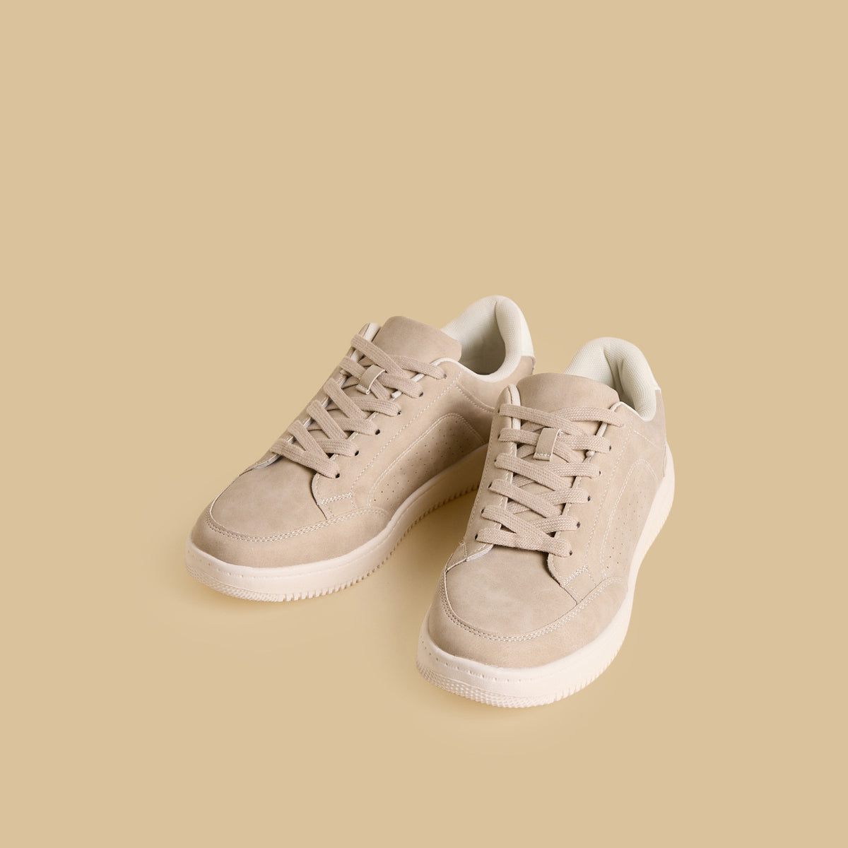 Max Plain Lace-Up Sports Shoes Cream for Men - image 3