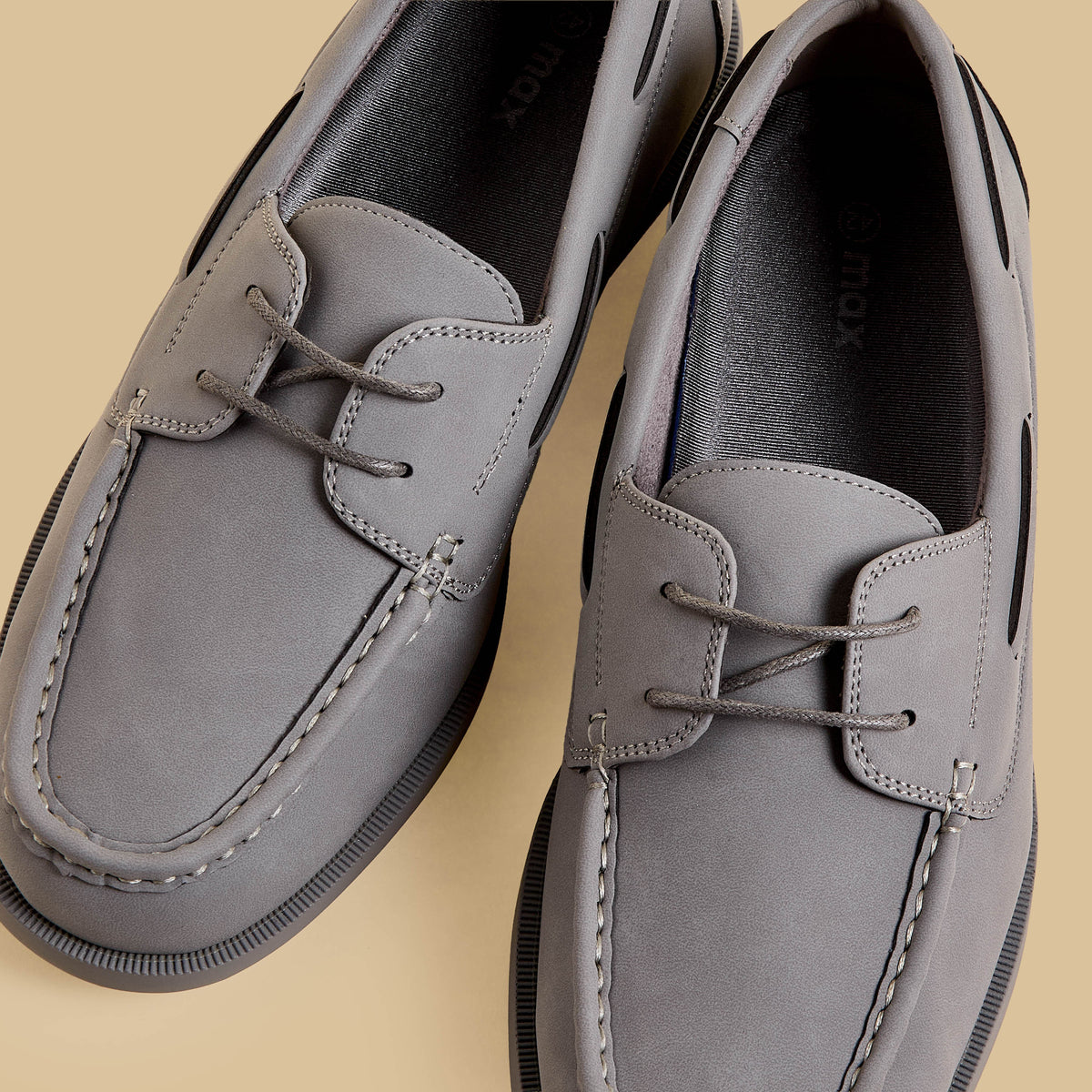 Max Stitch Detail Lace-Up Shoes Grey for Men - image 3