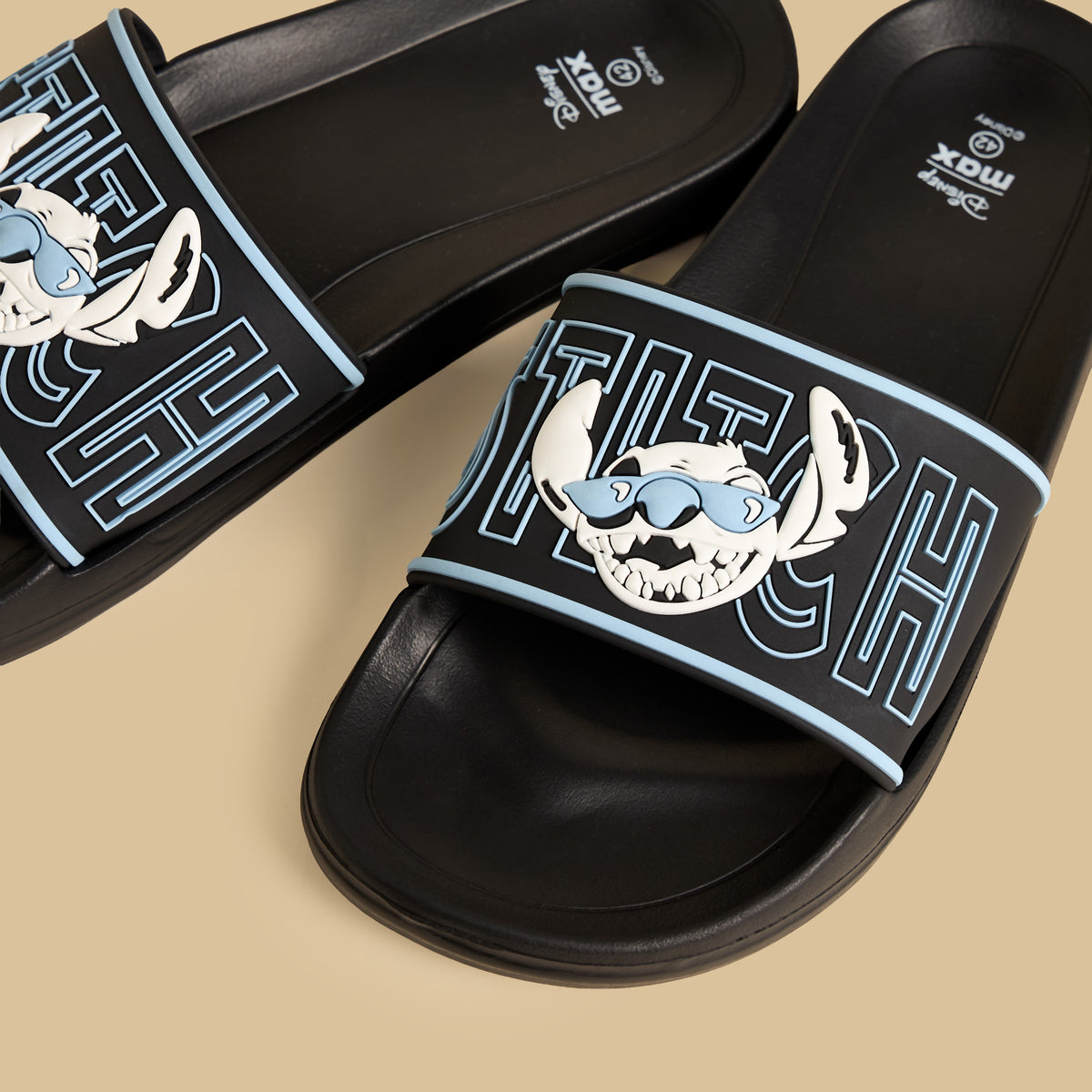 Max Stitch Embossed Slides Black for Men - image 3