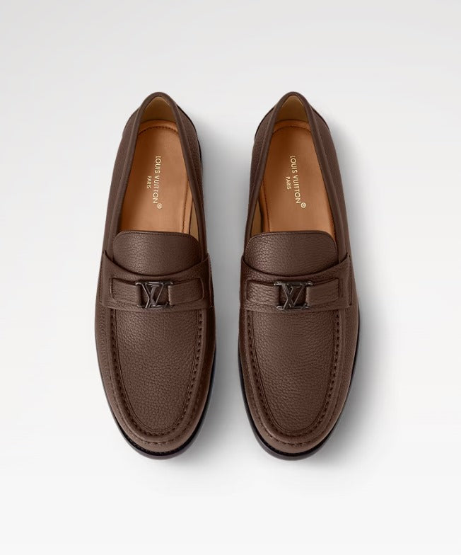 LV MAjor Loafer Grain Brown - Jango Mall