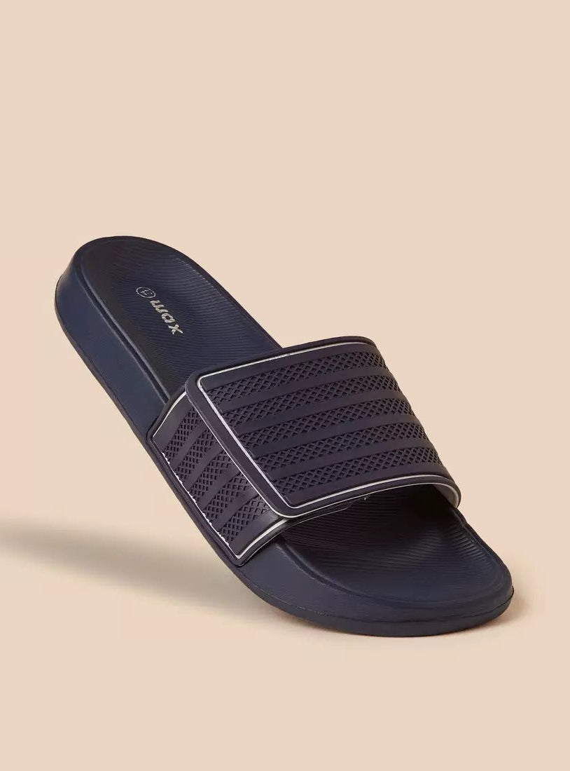 Max Textured Slides Black for Men