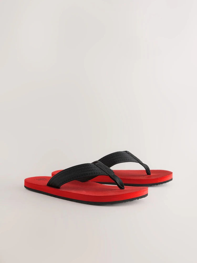 NEXT Red Edit Flip-Flops Men