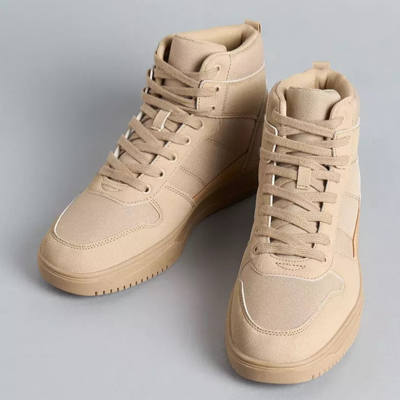 Panelled Ankle Lace-Up Boots