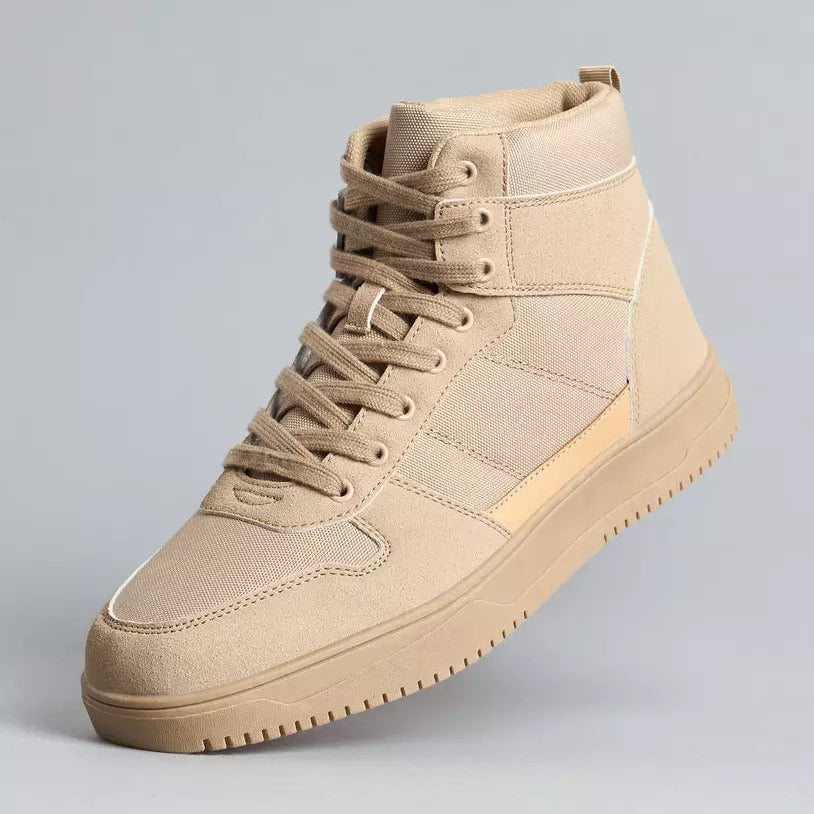 Panelled Ankle Lace-Up Boots