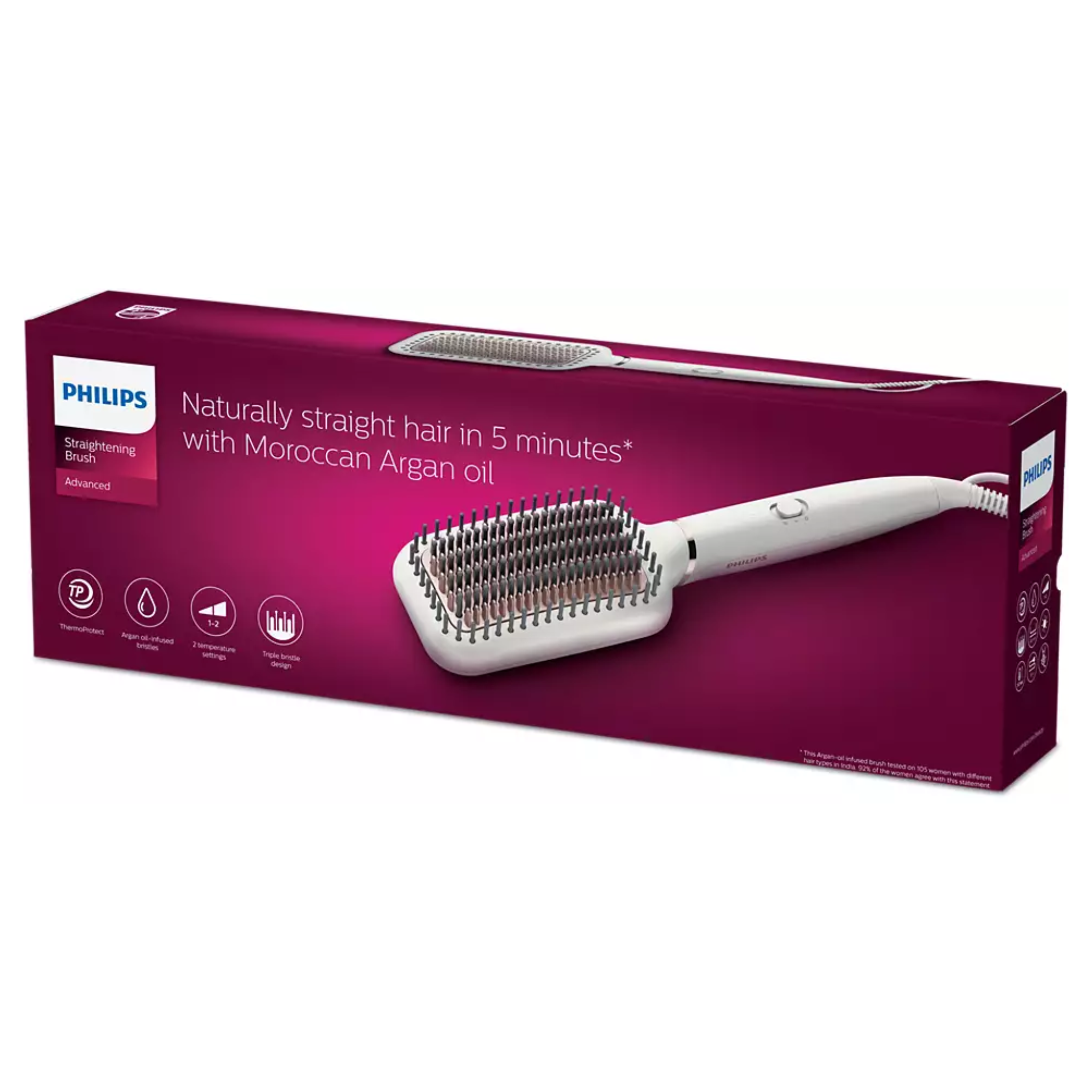 Philips Heated Straightening Brush BHH880/50 - Jango Mall