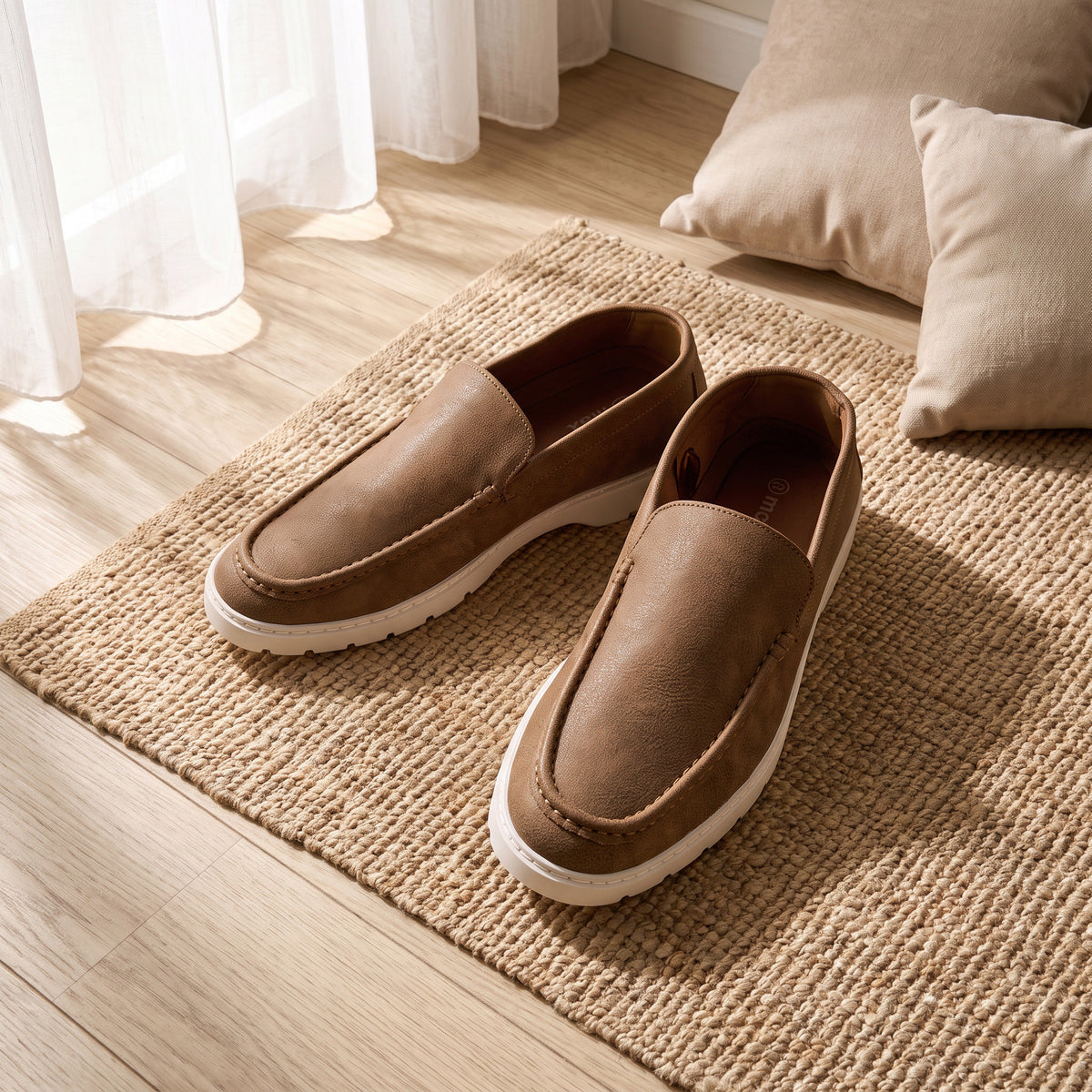 Max Textured Slip-On Loafers Brown for Men - image 1