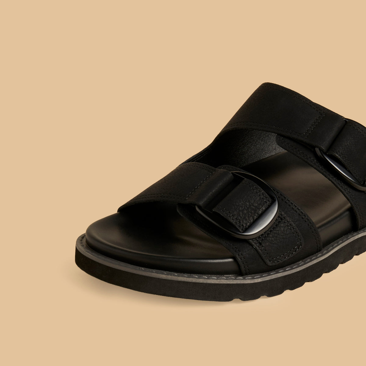 Max Double Strap Buckle Sandals Black for Men - image 4