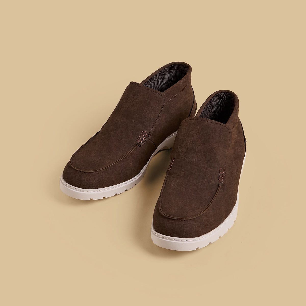Max Textured Slip-On Ankle Boots Brown for Men - image 1