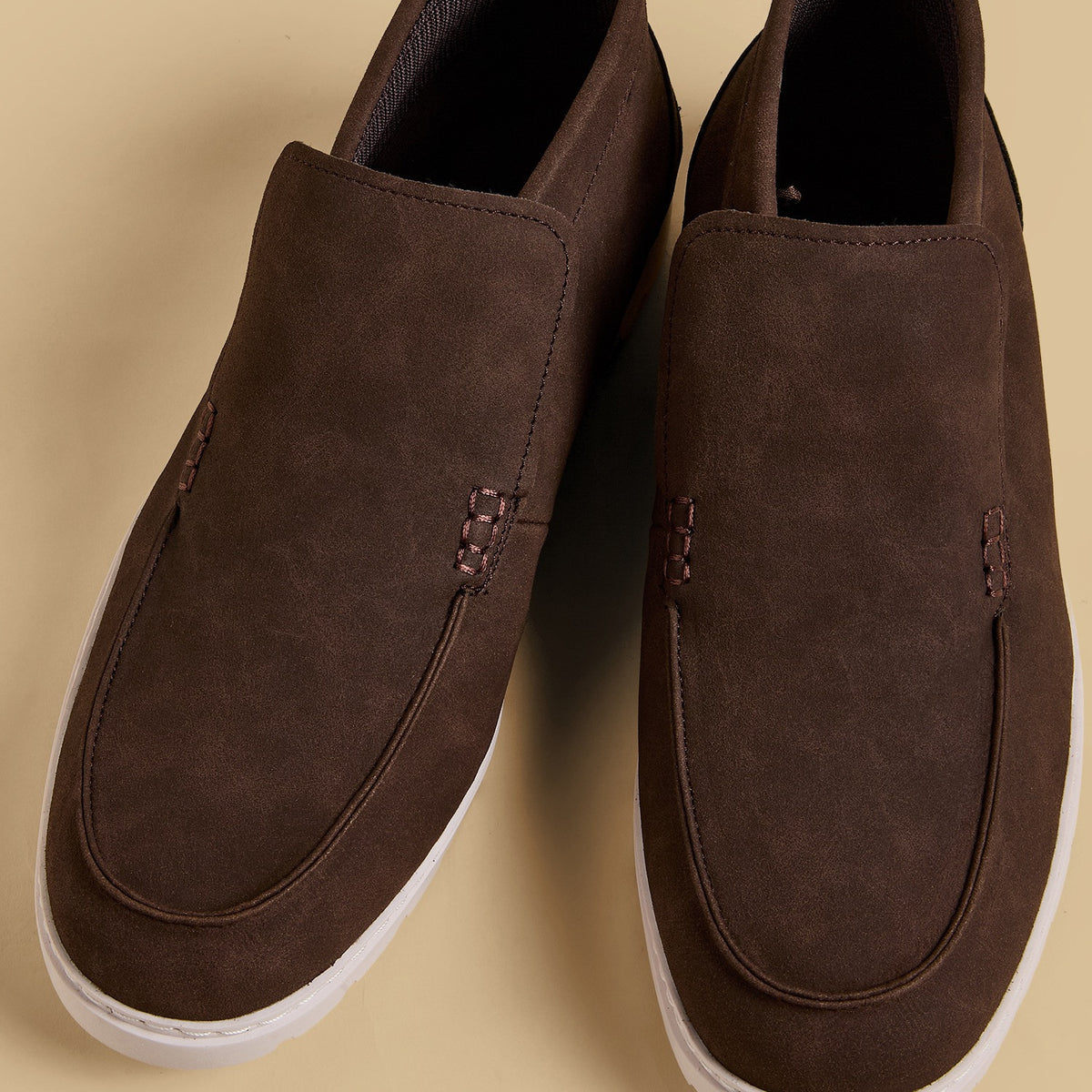 Max Textured Slip-On Ankle Boots Brown for Men - image 3