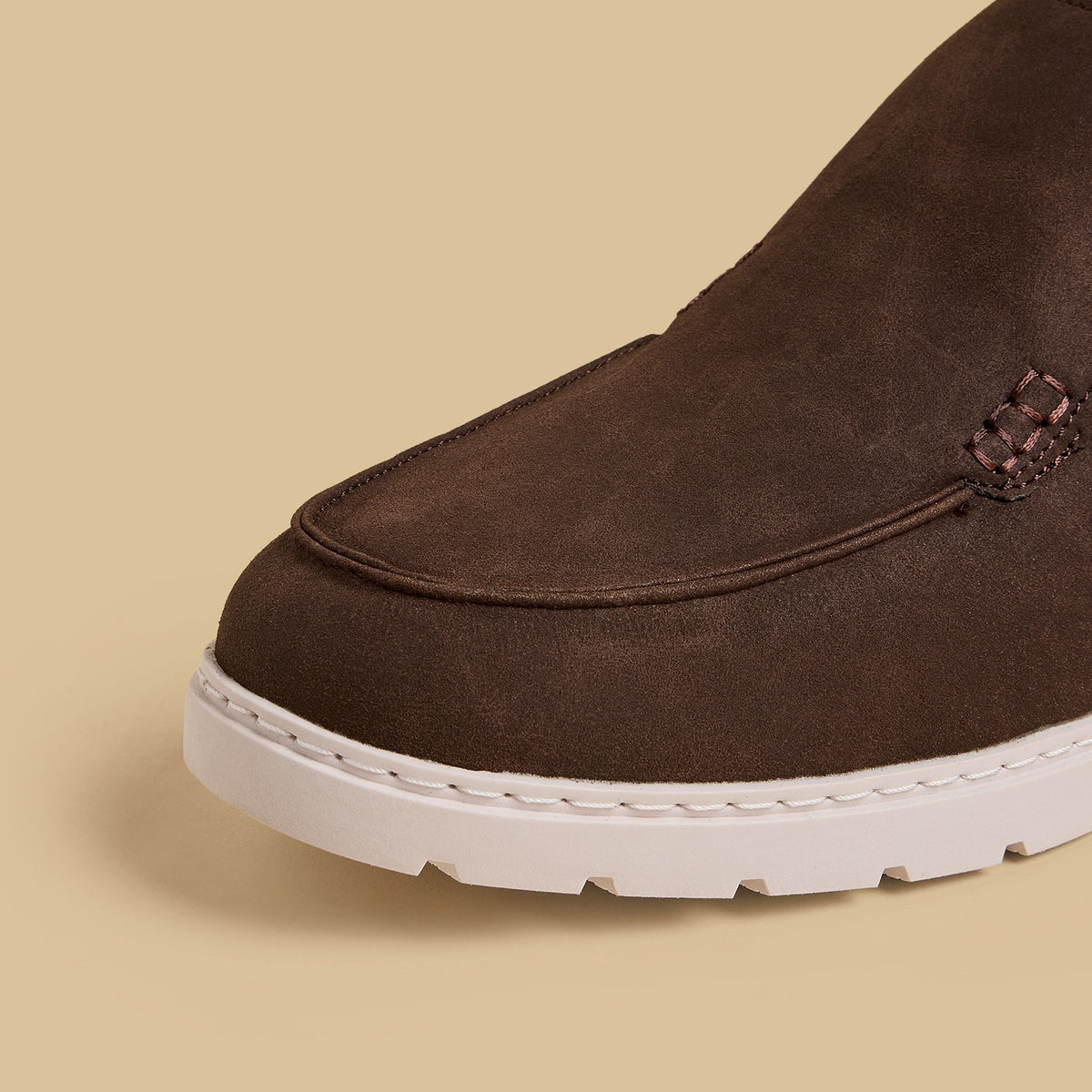 Max Textured Slip-On Ankle Boots Brown for Men - image 4
