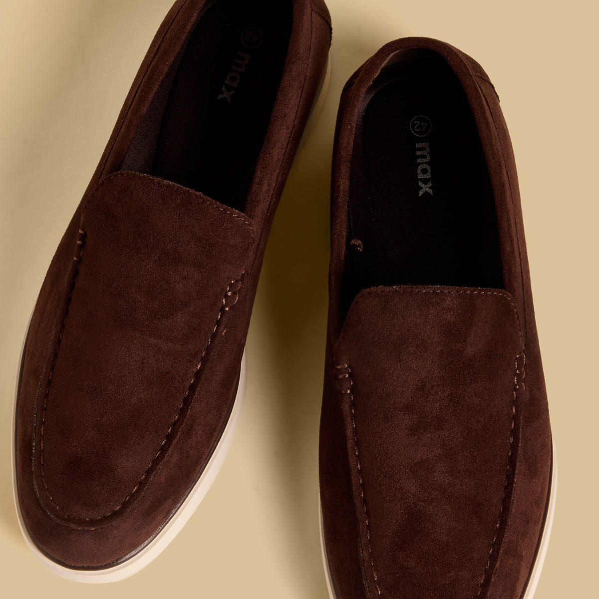 Max Suede Textured Slip-On Boat Shoes Brown for Men - image 3