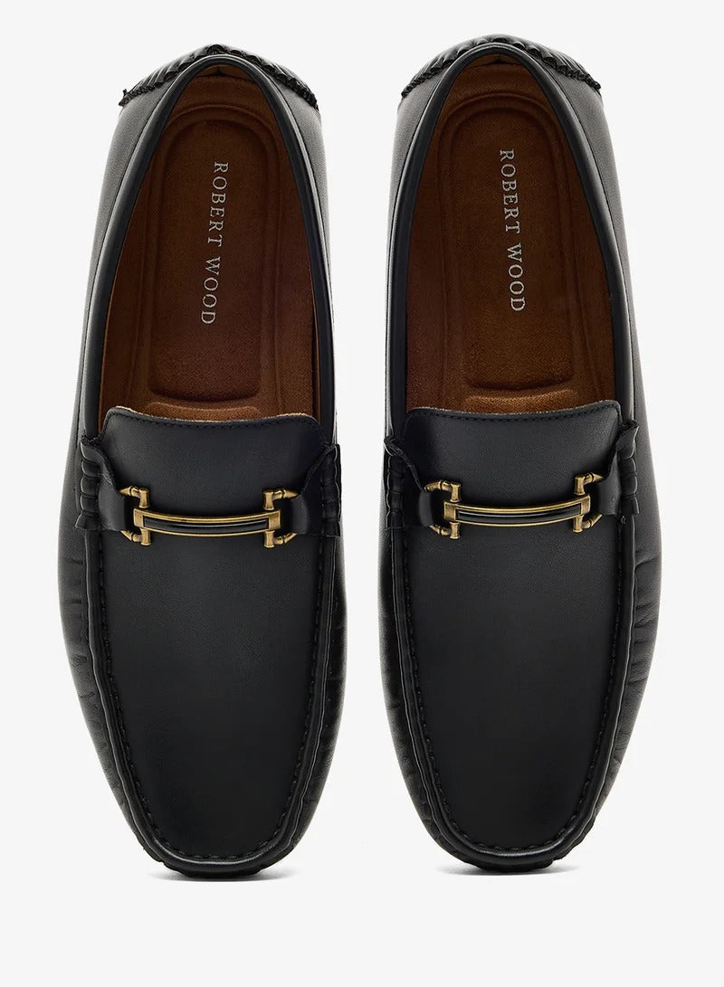 Robert Wood Moccasin Loafer Black