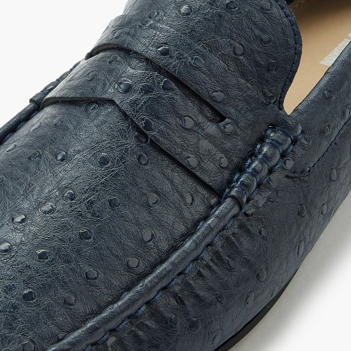 Renzo Ruganni Men Textured Slip-On Blue