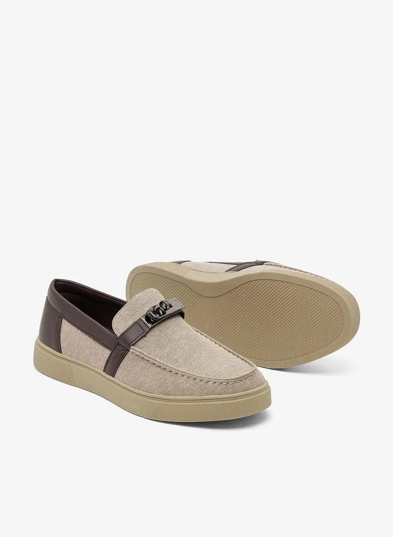 Robert Wood Trim Casual Suede Slip Ons
