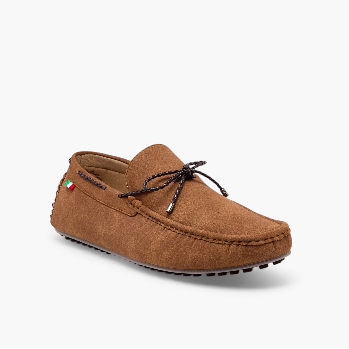 Renzo Rugatti Men Casual Suede Leather Loafers Brown
