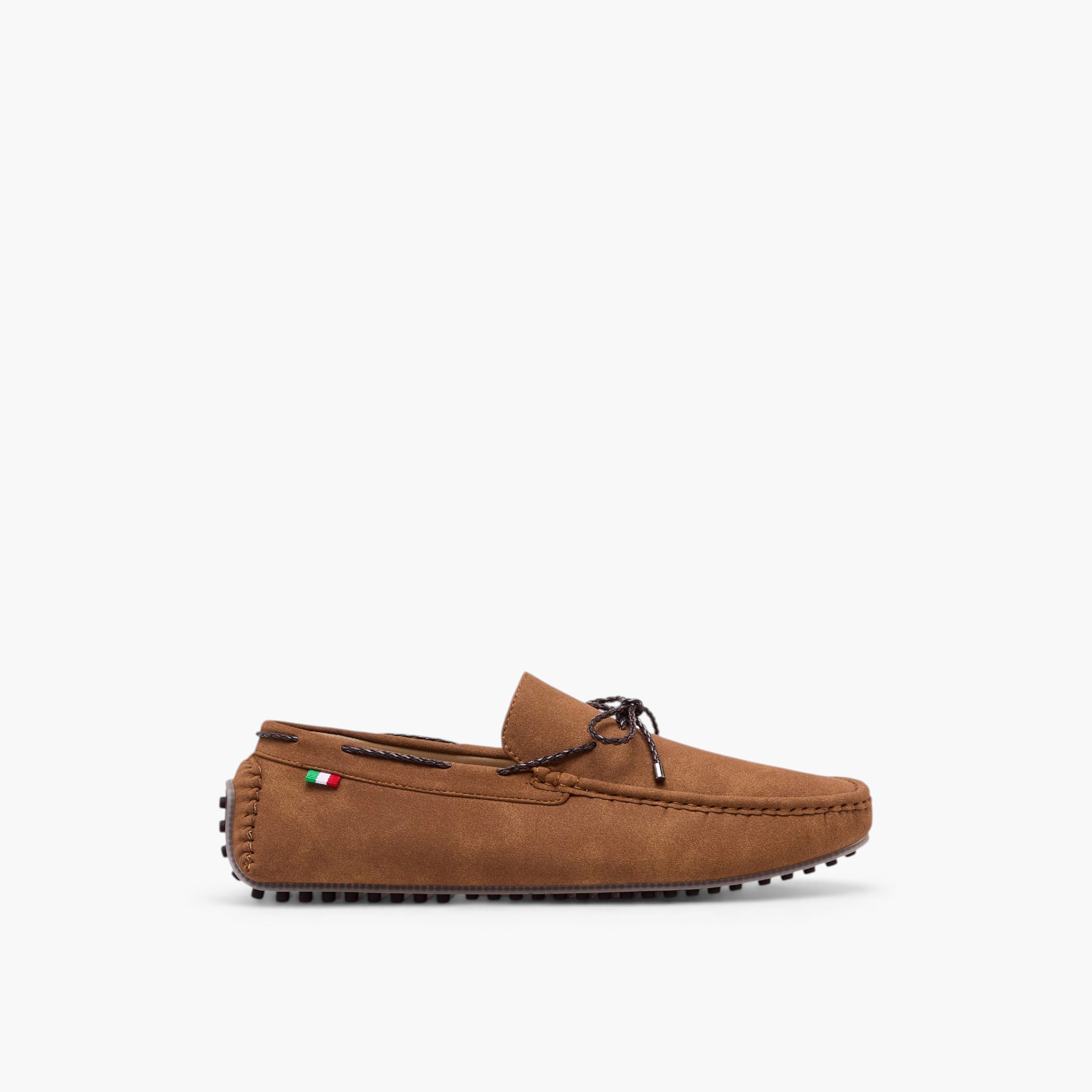Renzo Rugatti Men Casual Suede Leather Loafers Brown