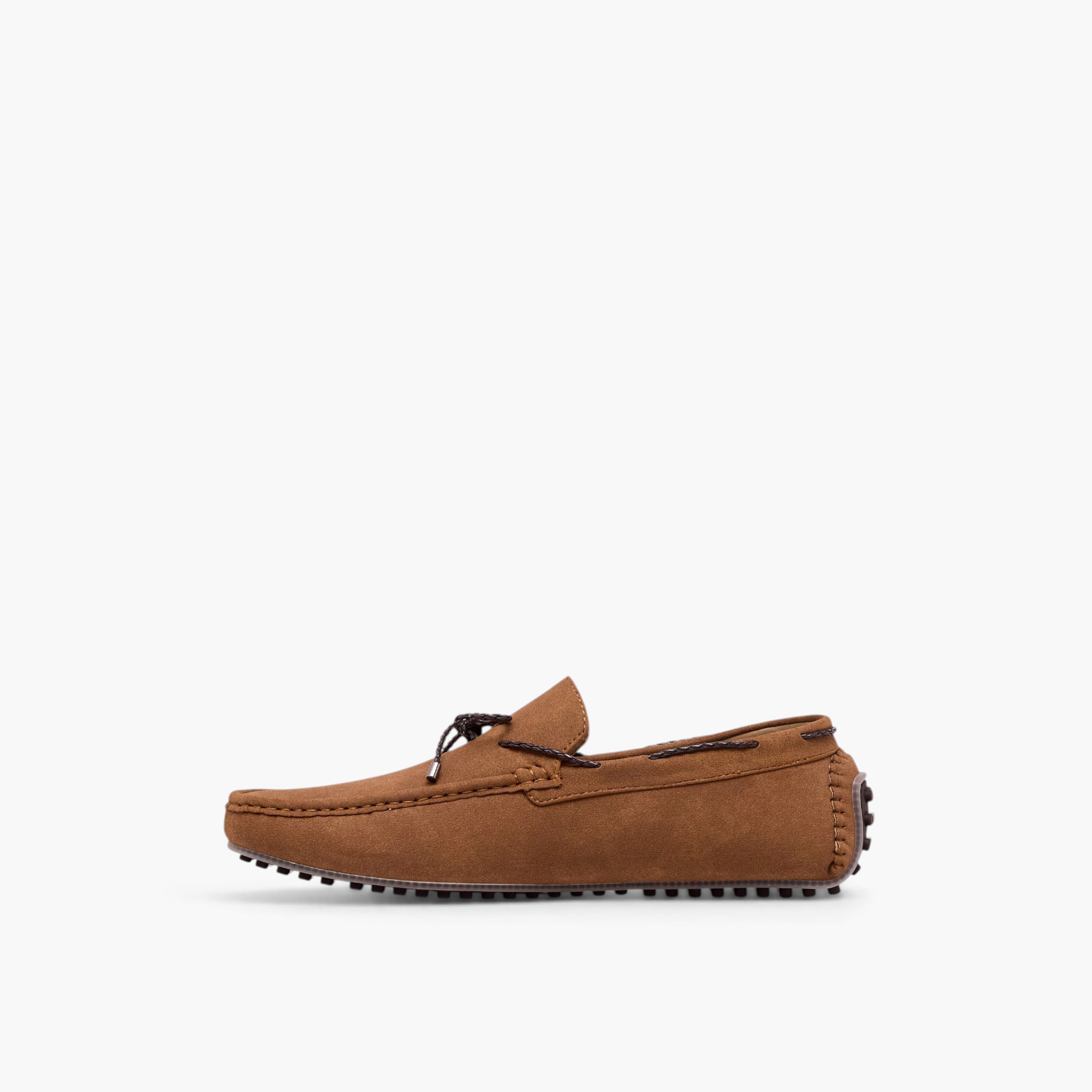 Renzo Rugatti Men Casual Suede Leather Loafers Brown