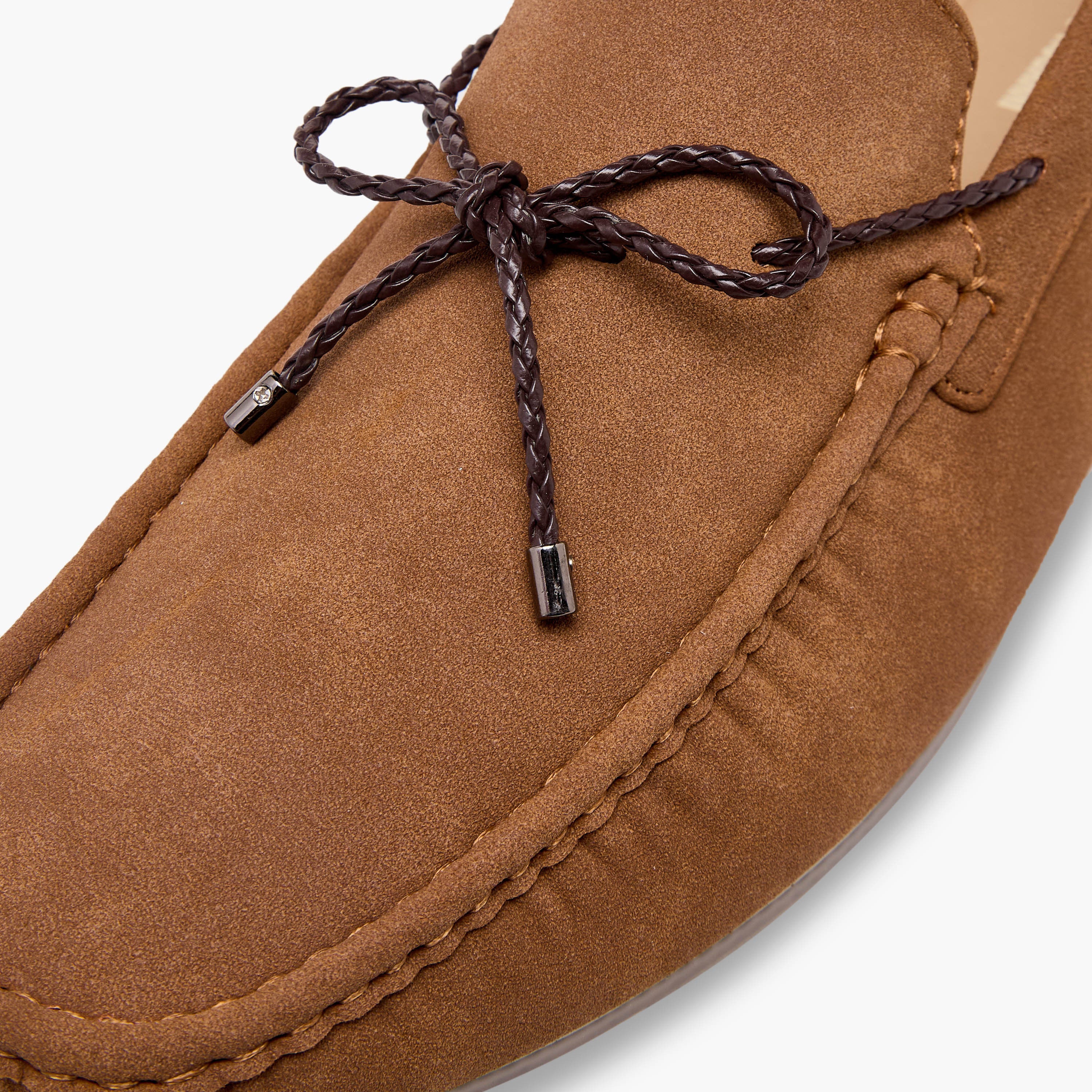 Renzo Rugatti Men Casual Suede Leather Loafers Brown