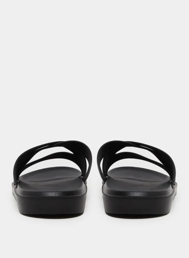 Styli Crisscross Slides Black
