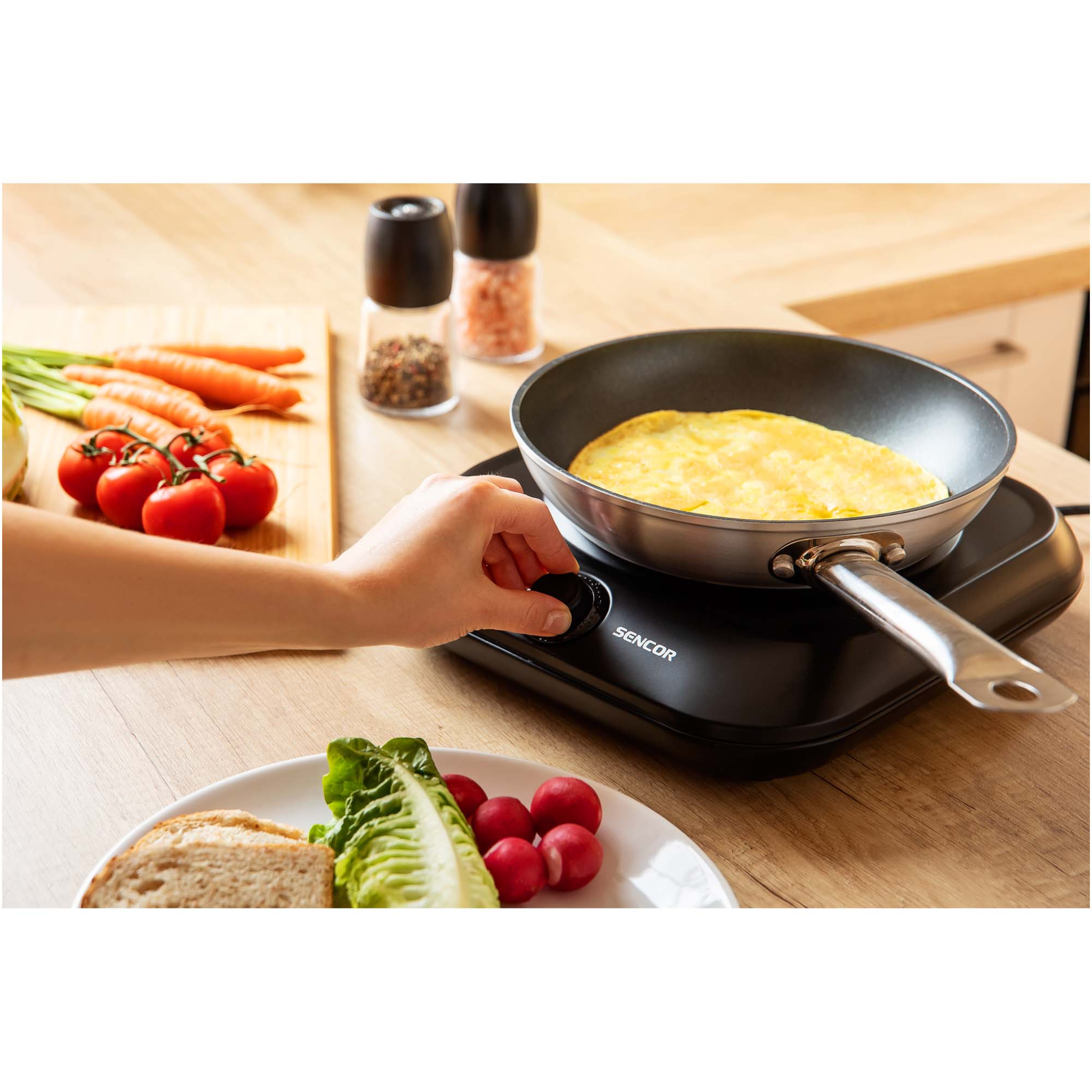 Sencor Single Infrared Cooking Plate SCP1763BK - Jango Mall