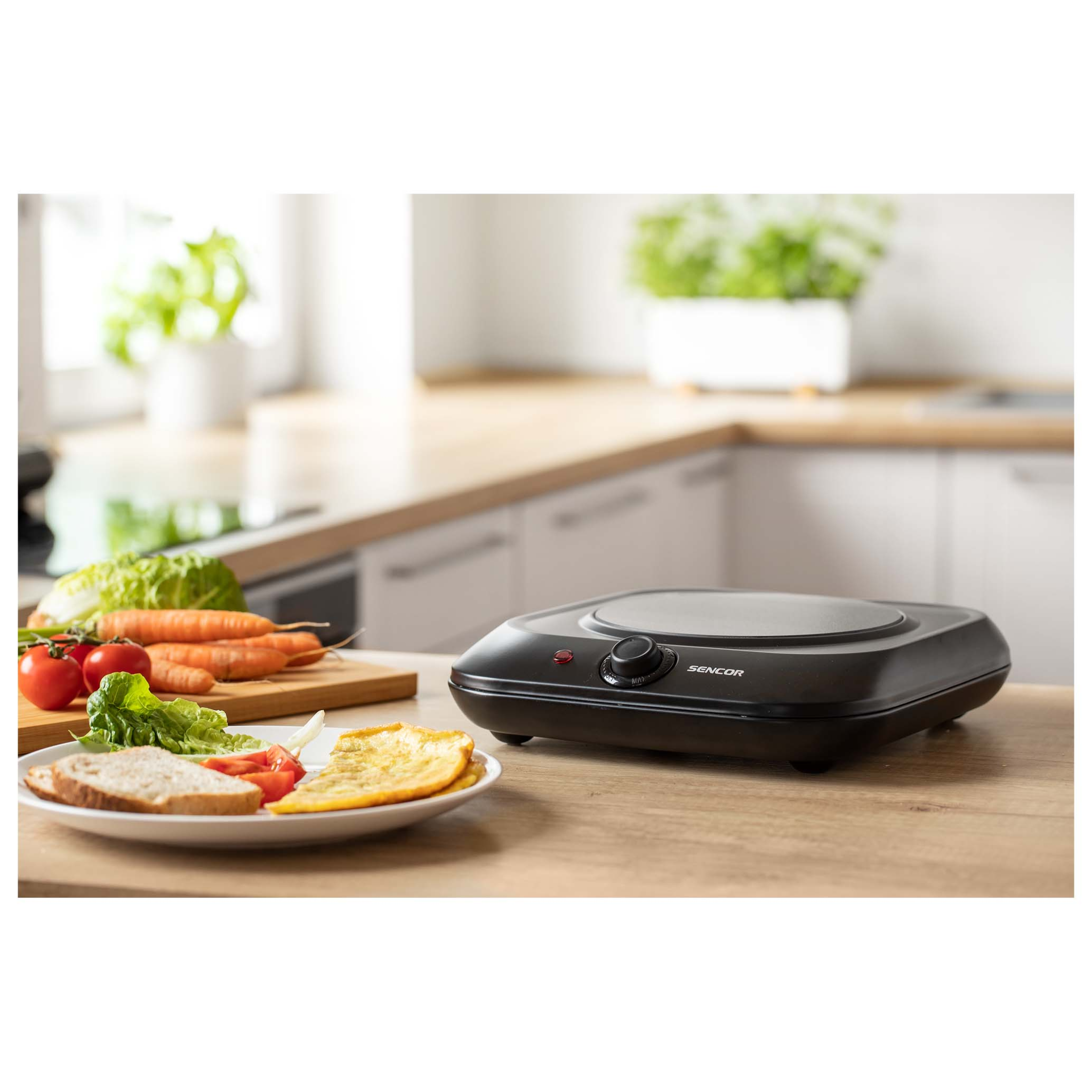 Sencor Single Infrared Cooking Plate SCP1763BK - Jango Mall