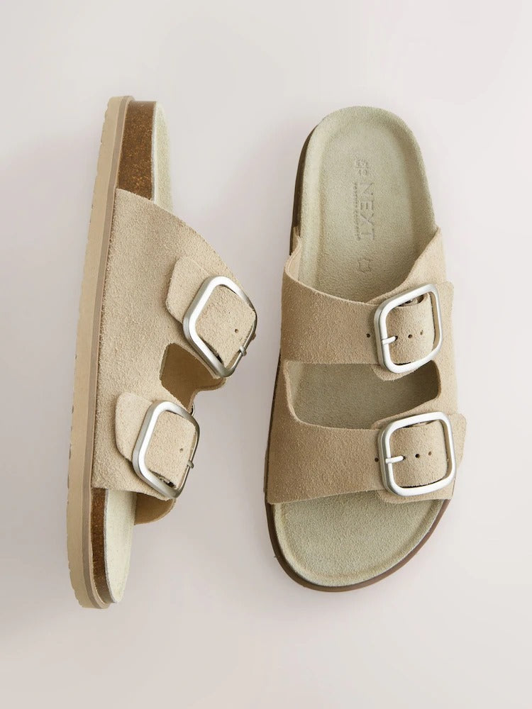 Standard Fit Double Strap Footbed Sandals