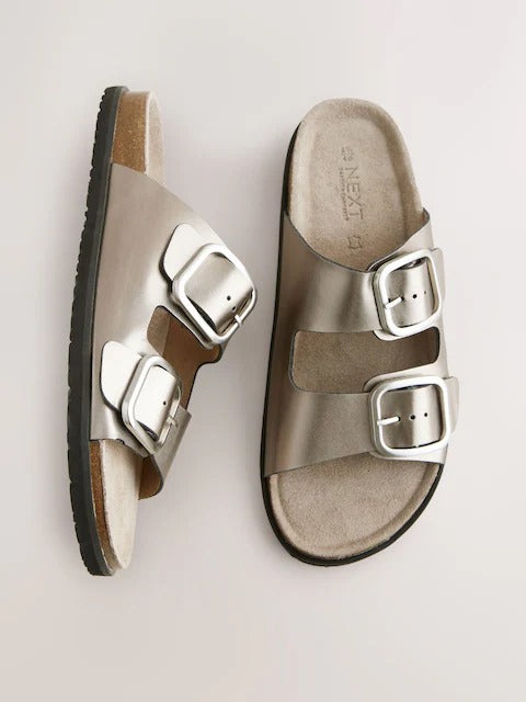Standard Fit Double Strap Footbed Sandals