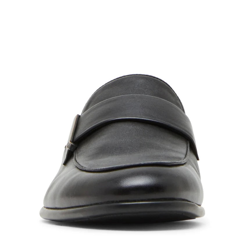 Steve Madden Silas Black Leather Formal Slip-Ons