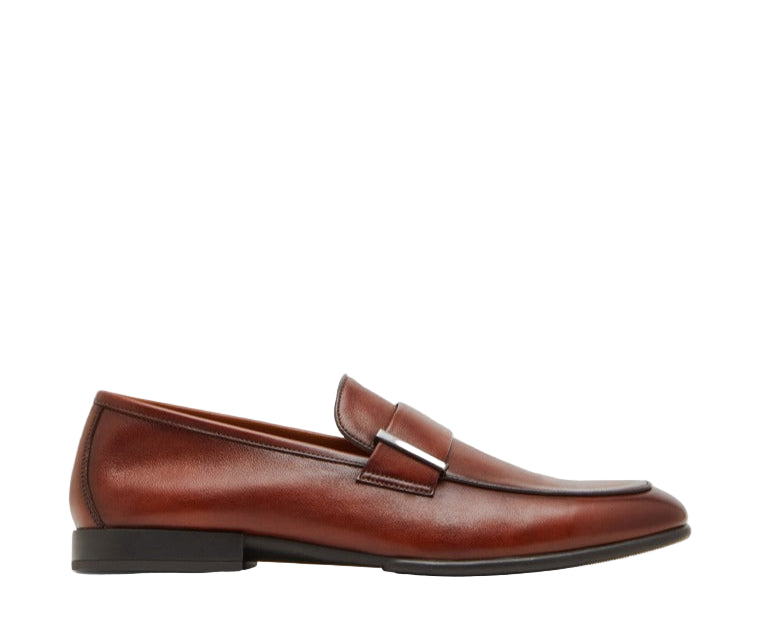 Steve Madden Silas Tan Leather Formal Slip-Ons