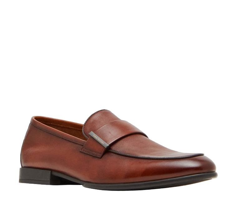 Steve Madden Silas Tan Leather Formal Slip-Ons