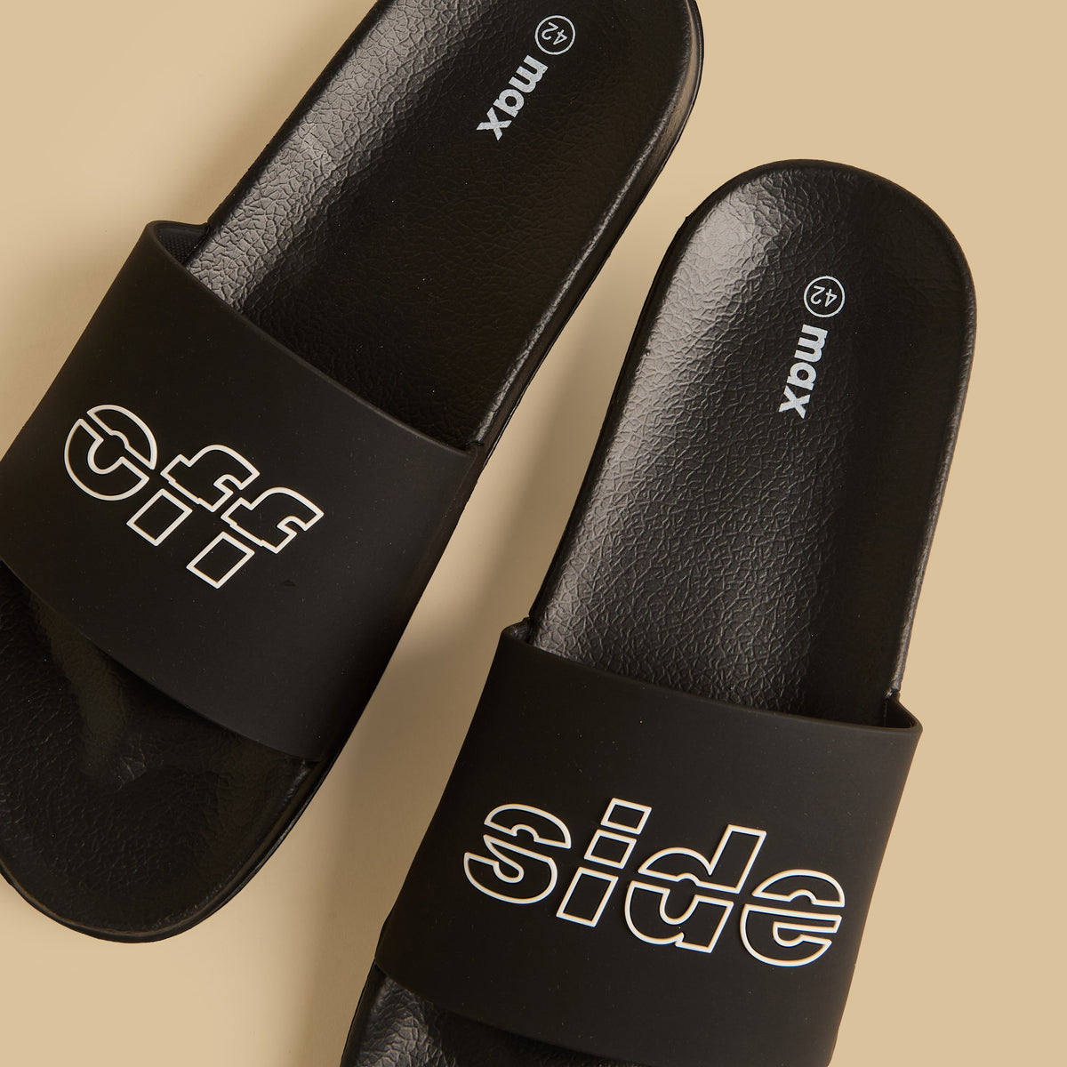 Max Embossed Slides Black for Men - image 3