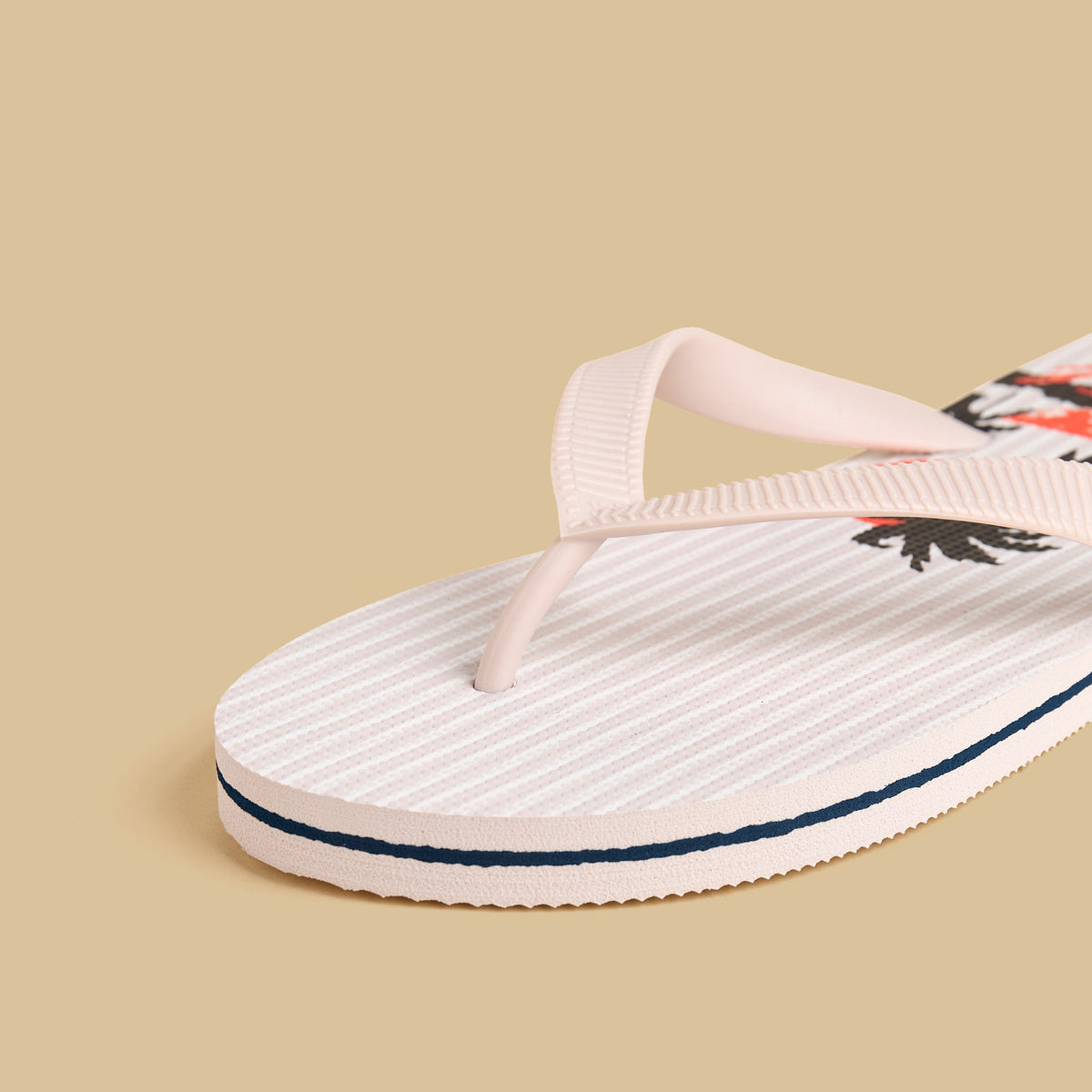 Max Tropical Print Thong Slippers Cream for Men - image 4