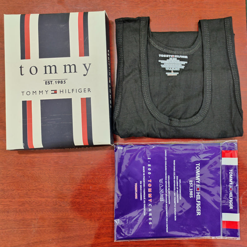 Tommy Hilfiger Vests Pack of 3 Black - Jango Mall