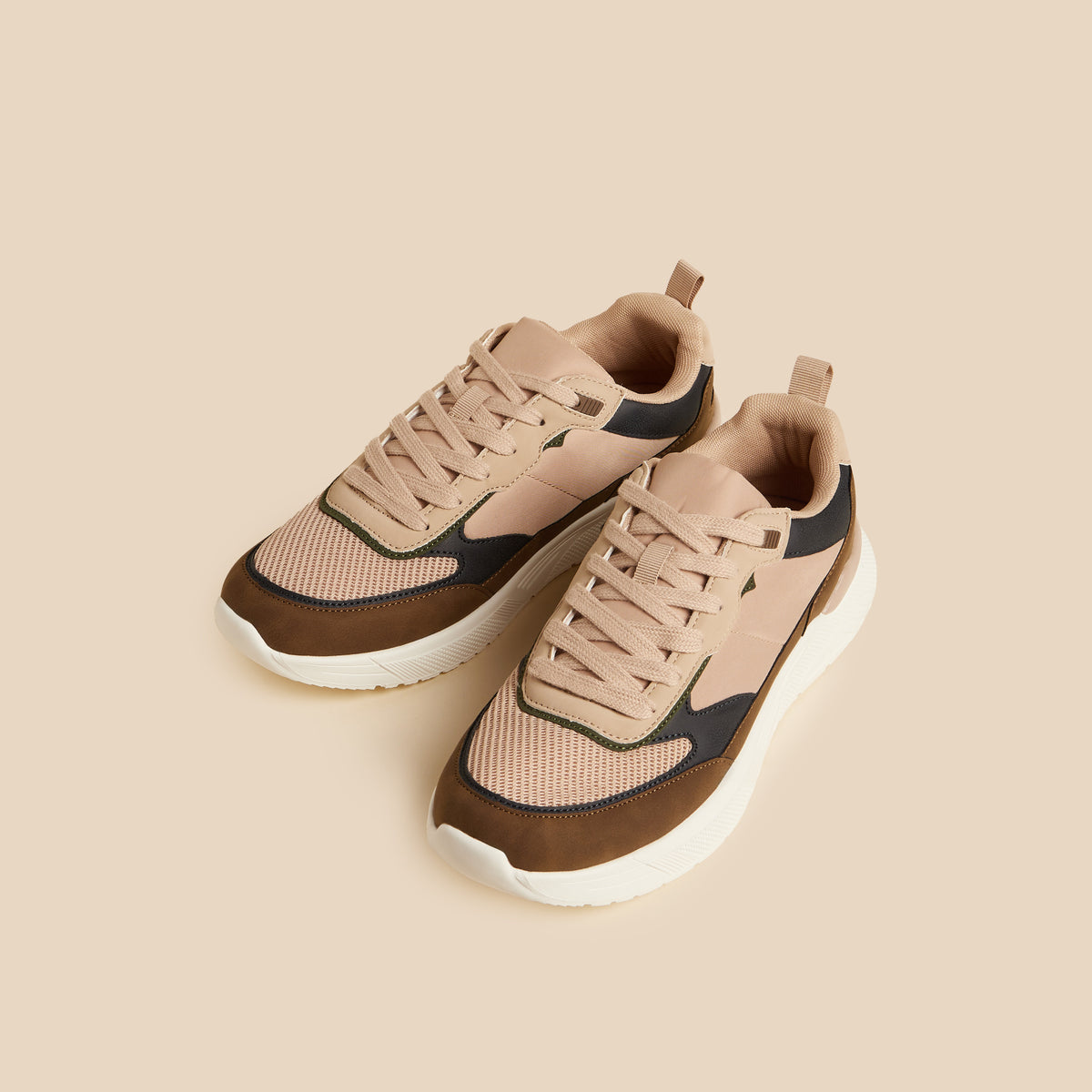 Max Panelled Lace-Up Shoes Brown for Men - image 2