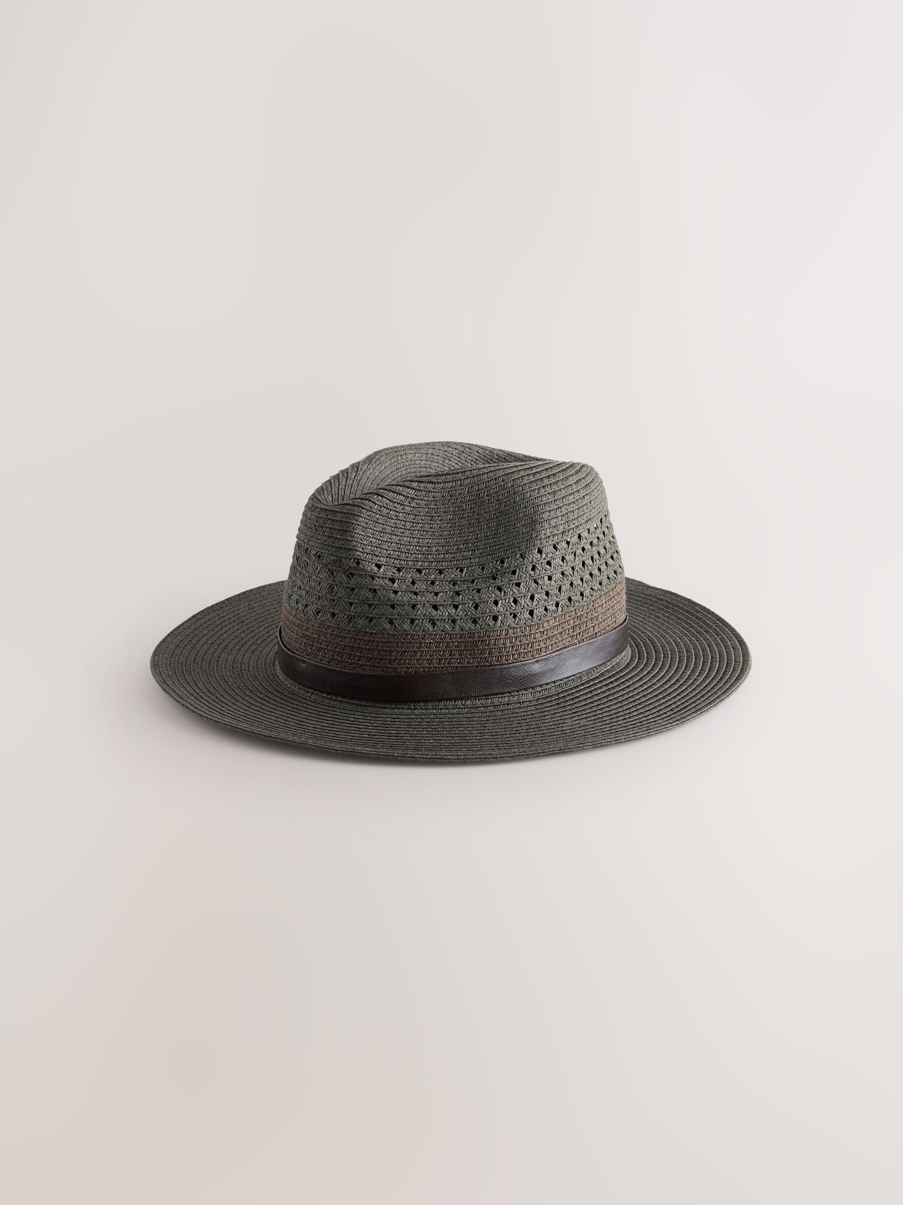 Khaki Green Panama Hat – Next Classic Woven Paper, S‑M / L‑XL