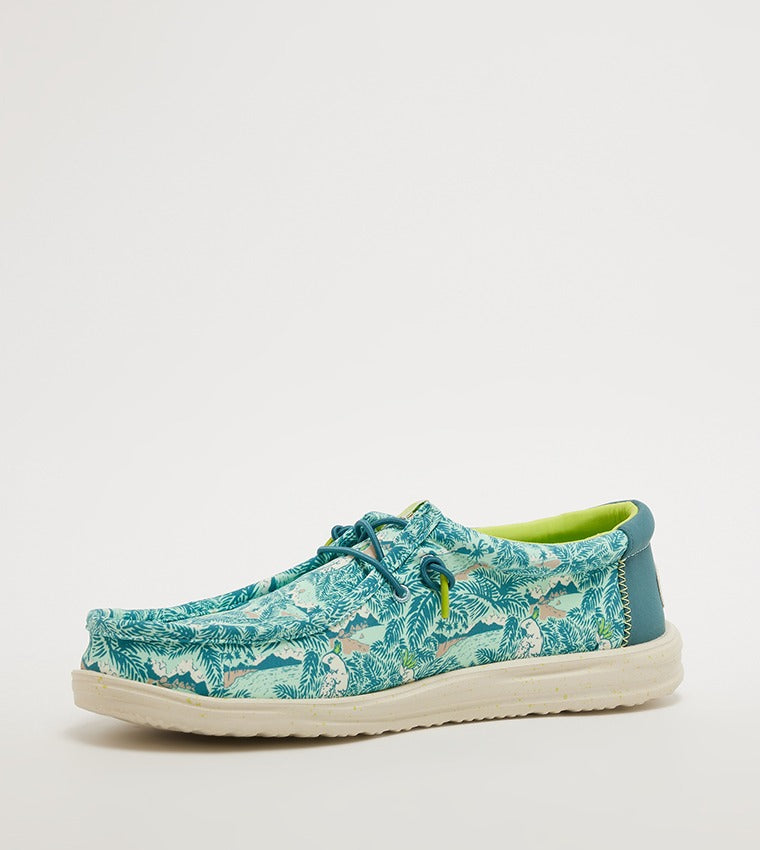 Hey Dude Wally Printed Slip Ons Navy