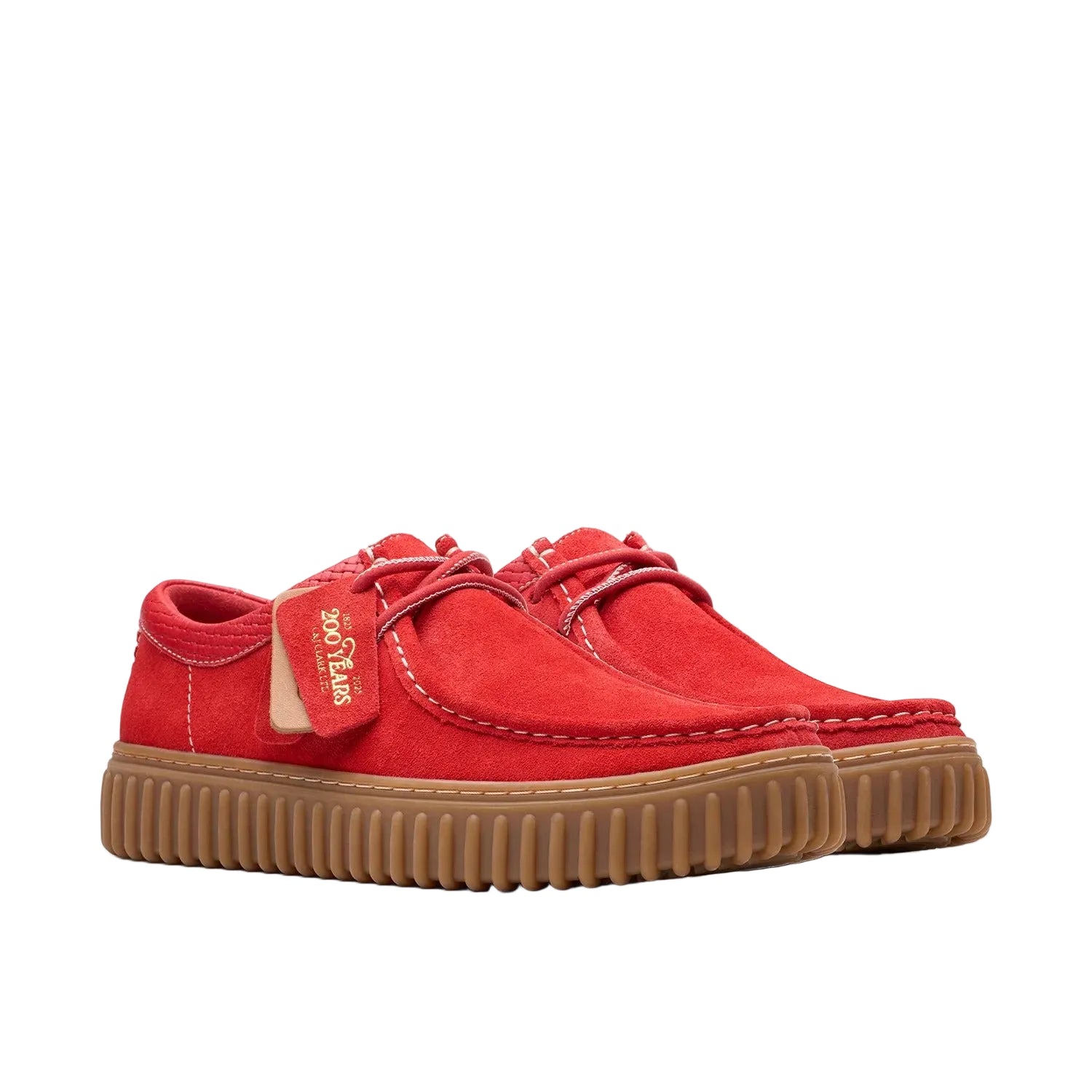 Clarks Mens Torhill Lo Sneaker Red