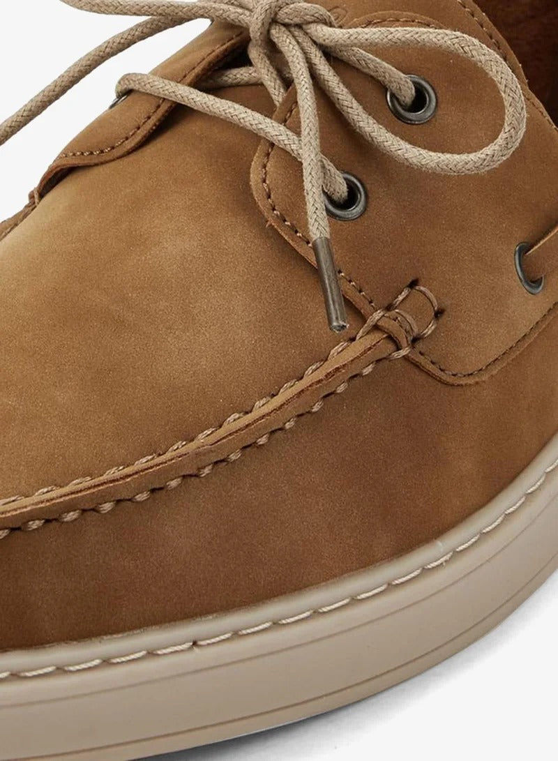 Lee Cooper Men Lace-Up Ankle Sneakers Brown