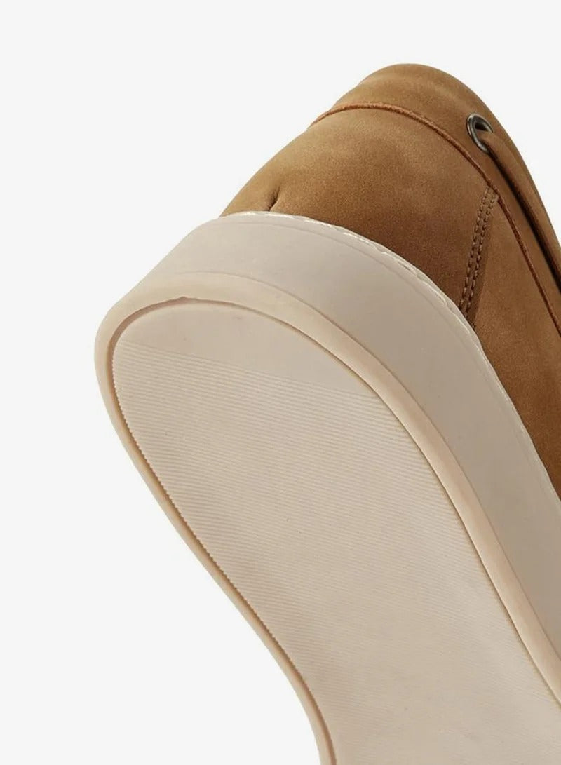 Lee Cooper Men Lace-Up Ankle Sneakers Brown