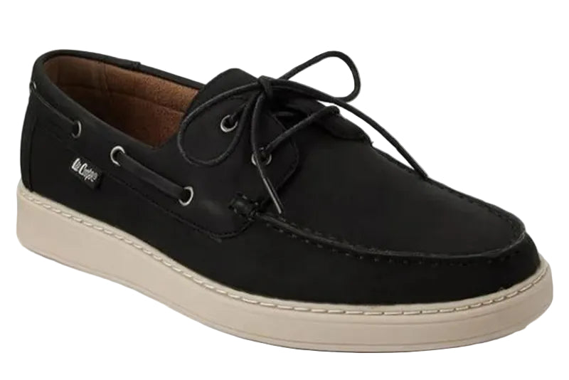  Lee Cooper Men Lace-Up Ankle Sneakers Black