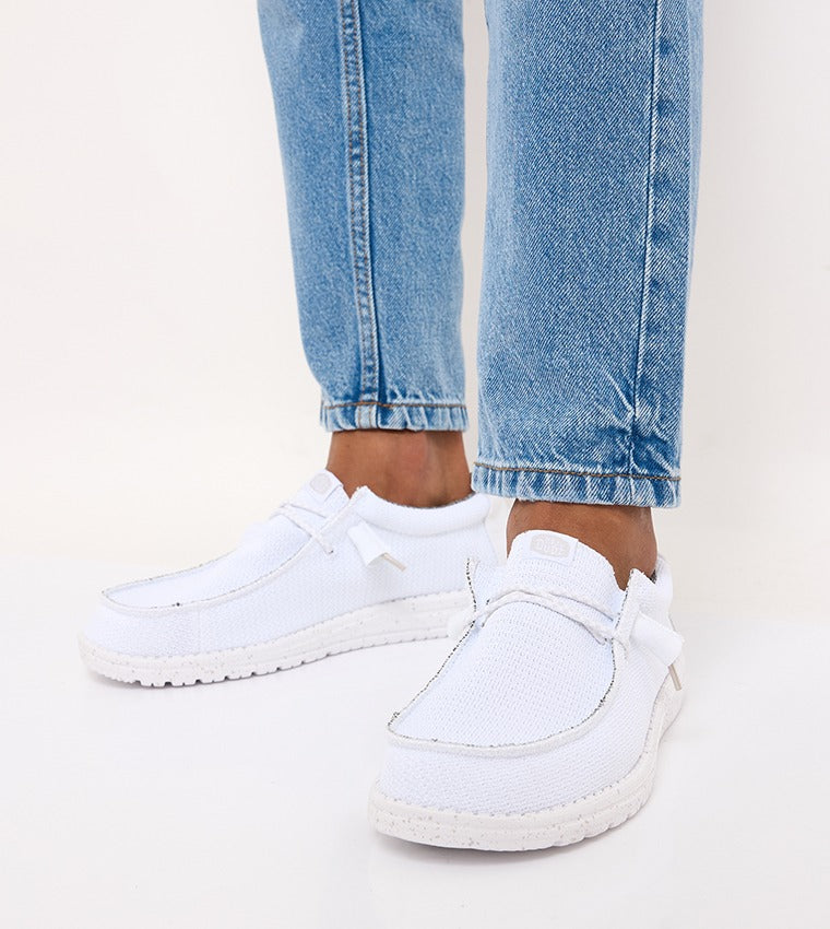 Hey Dude Wally Slip-Ons Men White Grey