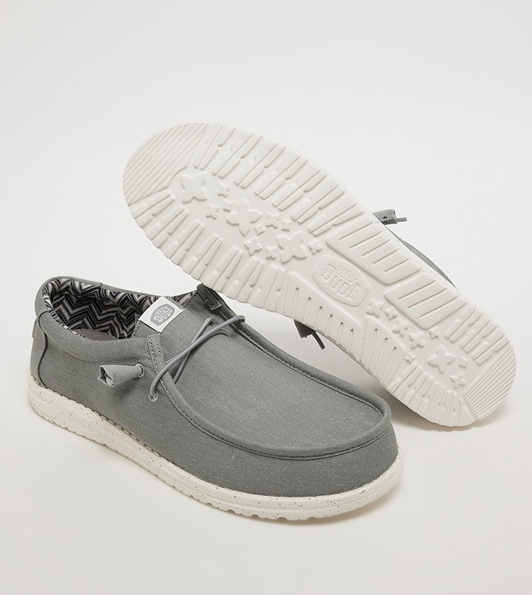 Hey Dude Wally Slip-Ons Men White Grey