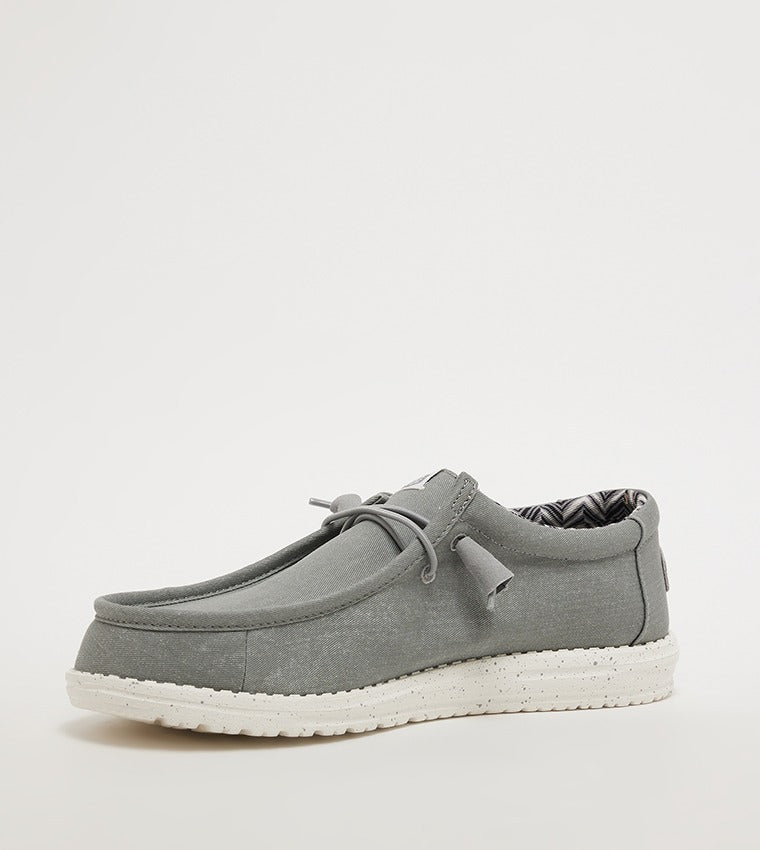 Hey Dude Wally Slip-Ons Men White Grey