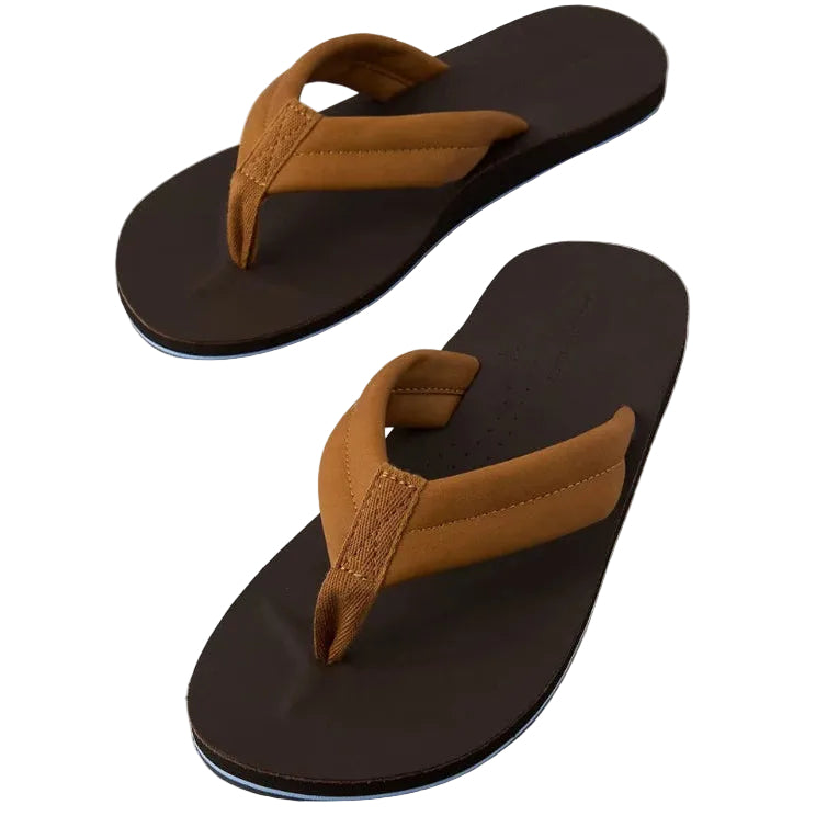 American Eagle AE Leather Flip-Flops Choco