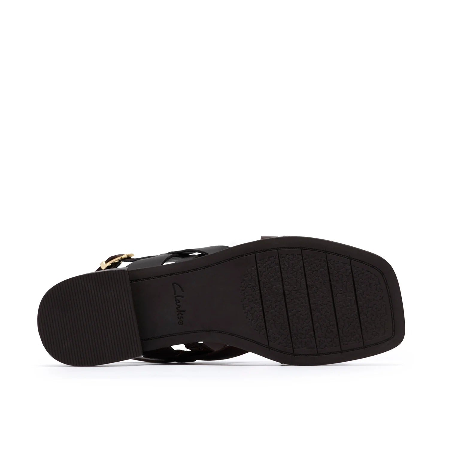 Womens Ariany Leather Strap Sandal Black