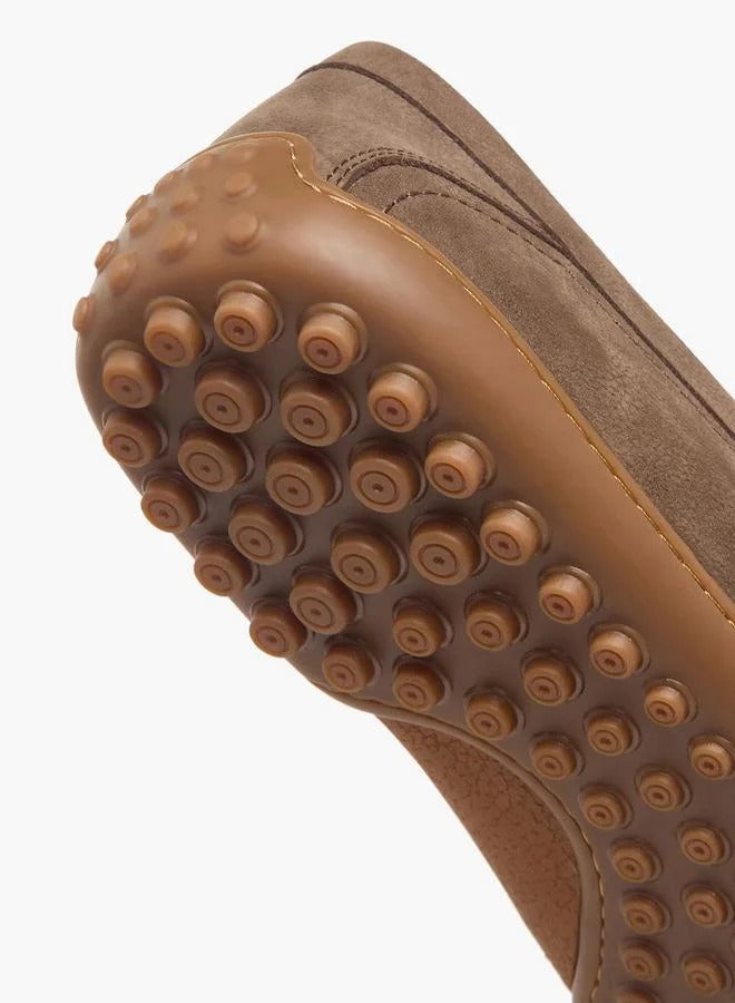 Duchini Slp On Leather Loafers Brown Men