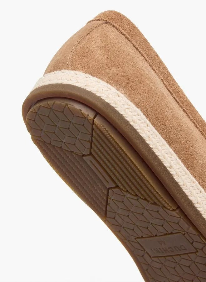 Duchini Espadrille Leather Loafer Men Brown