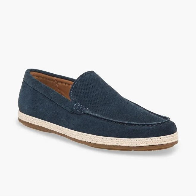 Duchini Espadrille Leather Loafer Men Blue